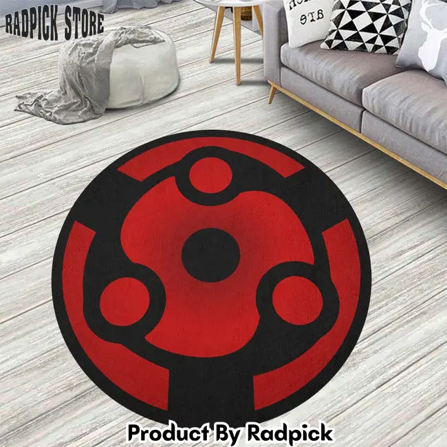 Madara eternal mangekyou round rug custom anime circle carpet  rp5956658